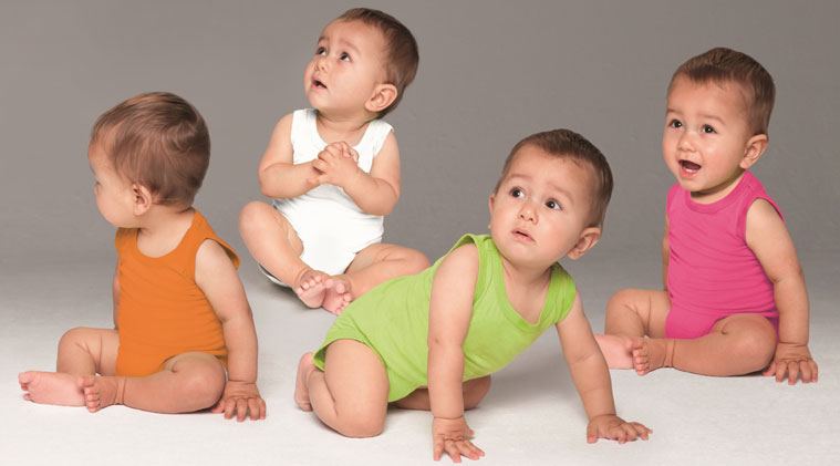 Babybekleidung mit Firmenlogo - Babybodys bunt