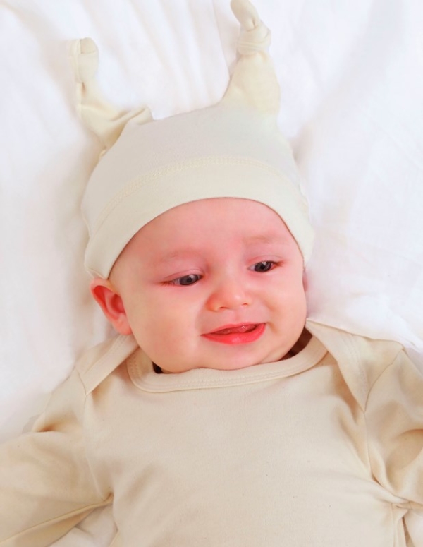Babymütze mit Firmenlogo - Organza