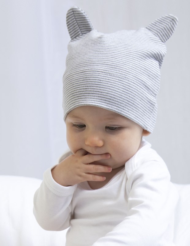 Babybekleidung mit Firmenlogo - Babymütze Ohren