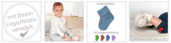 Babysocken mit Logo
