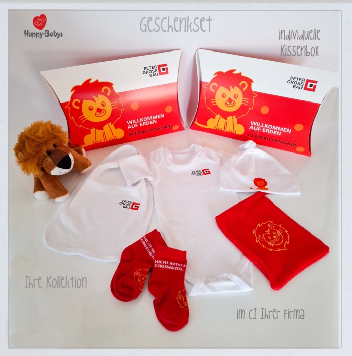Großßbau Babygeschenk mit Logo