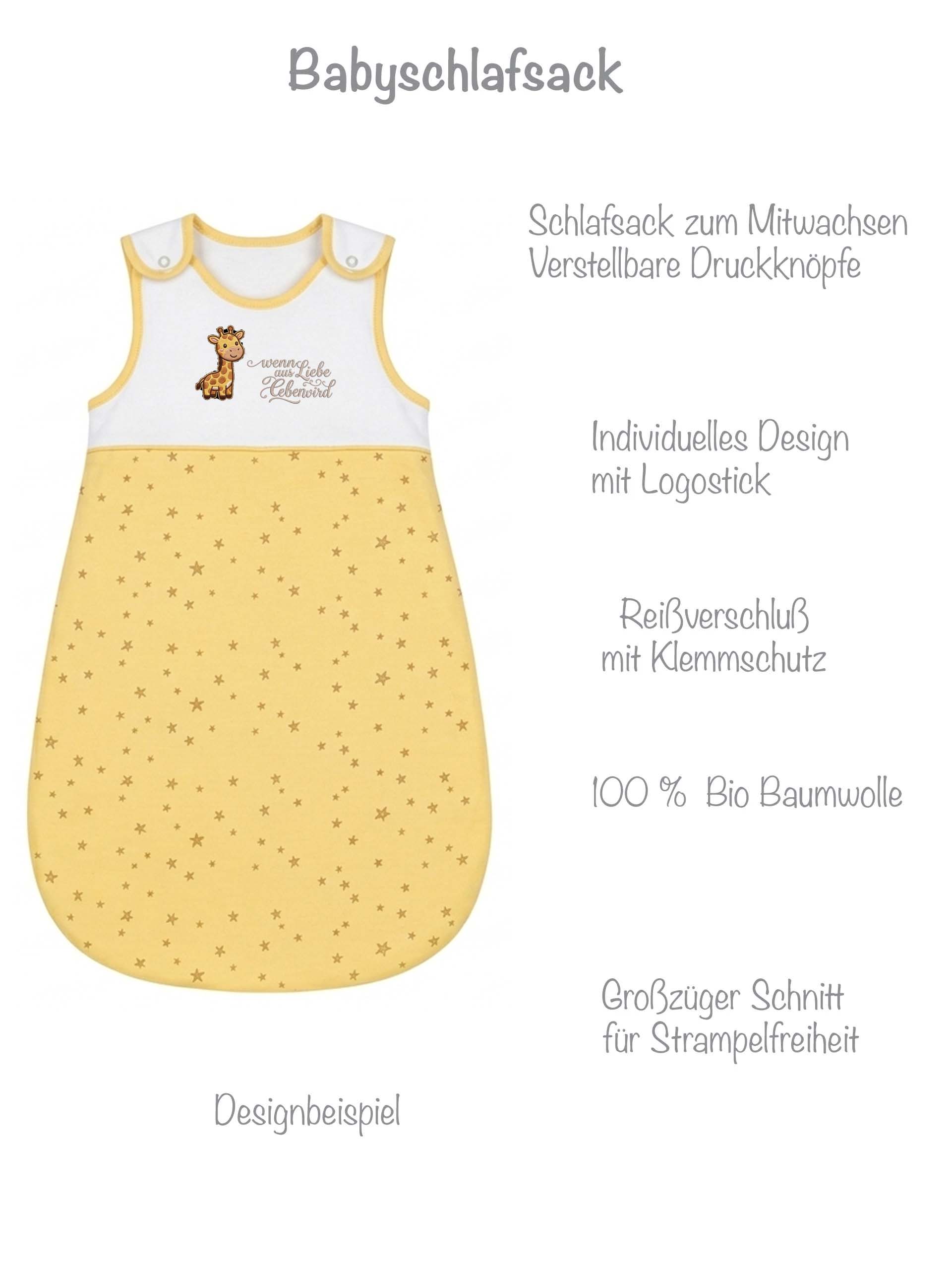 Klinikschlafsack Baby mit Logo